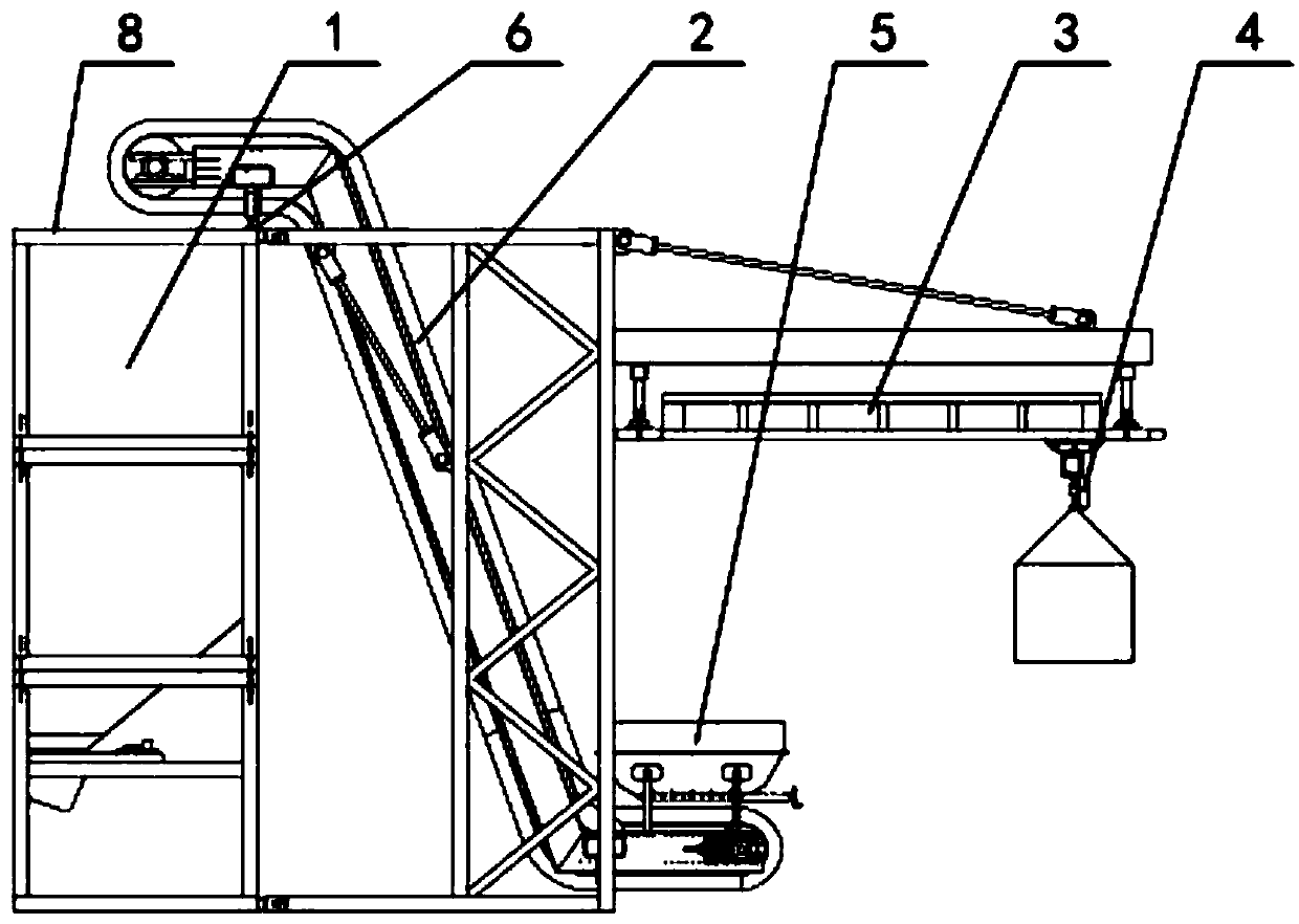 Material hoisting and transportation device