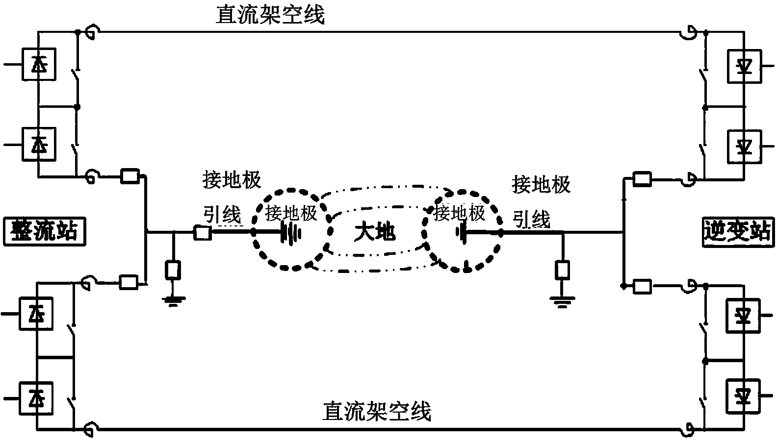 Control processing method for extra-high voltage DC project operation in non-grounding-electrode mode