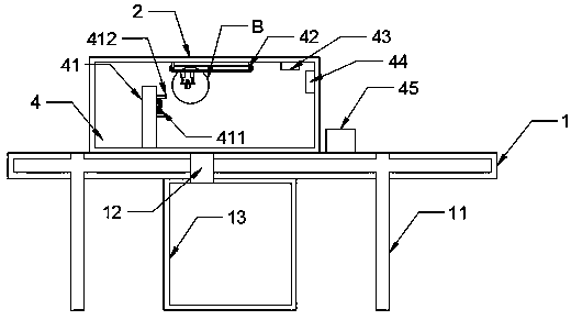 A secondary flywheel comprehensive inspection tool for measuring the position of the crankshaft hole