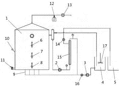 Anaerobic membrane bioreactor for effectively treating kitchen waste water and treatment method using the same