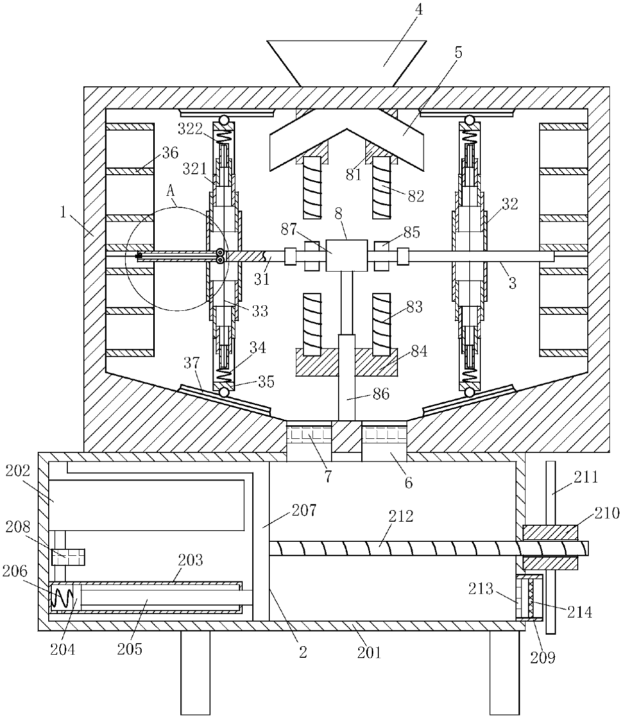 Inorganic waste refined recycling equipment