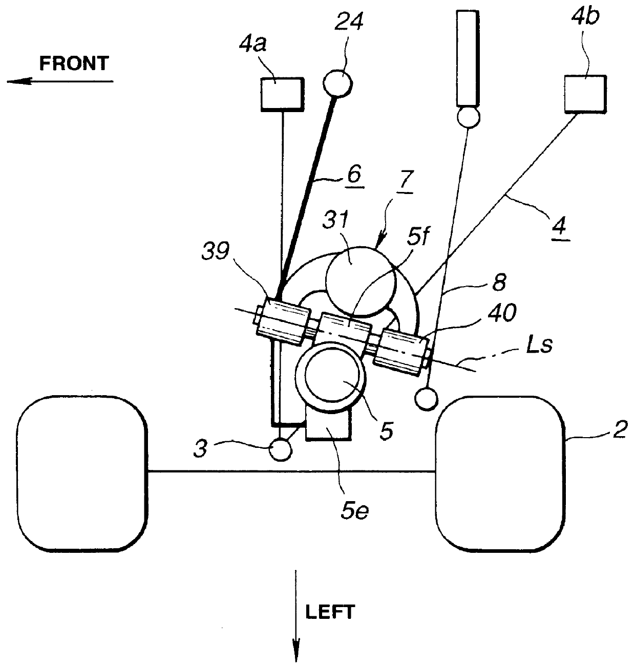 Front suspension of motor vehicle