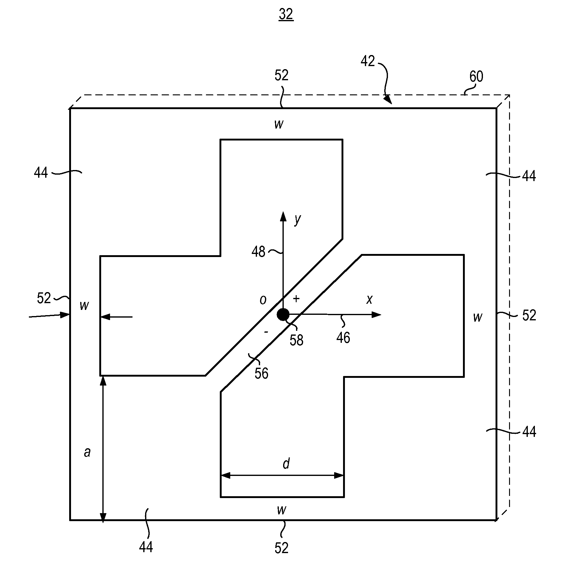 Dual-polarized, microstrip patch antenna array, and associated methodology, for radio device