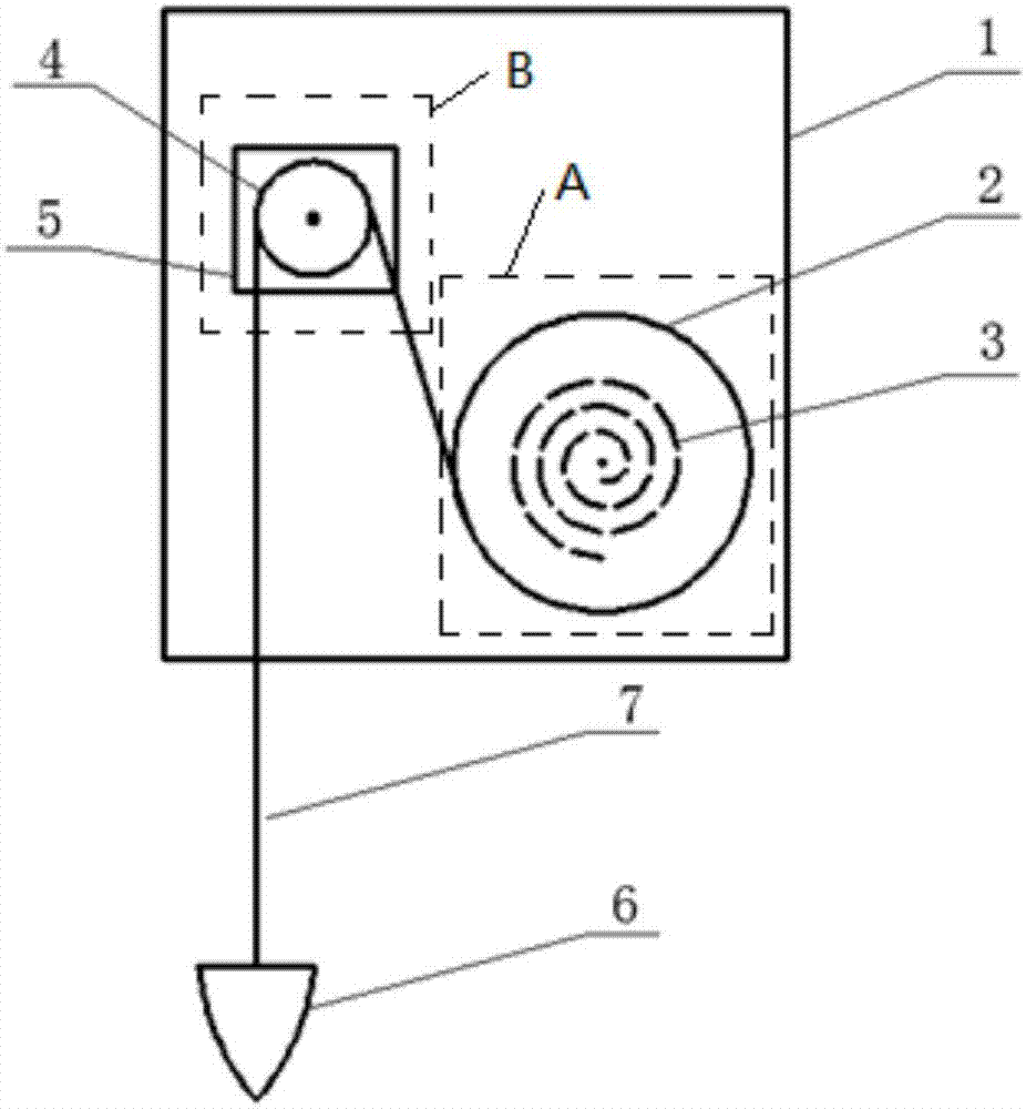 Elastic energy-storage type float water level gauge