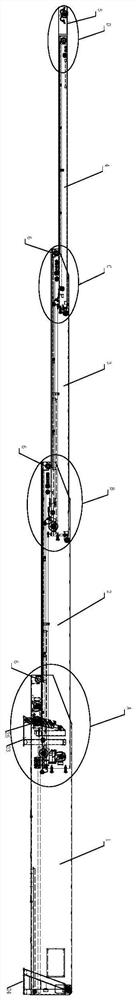 Telescopic machine supporting overturning unloading