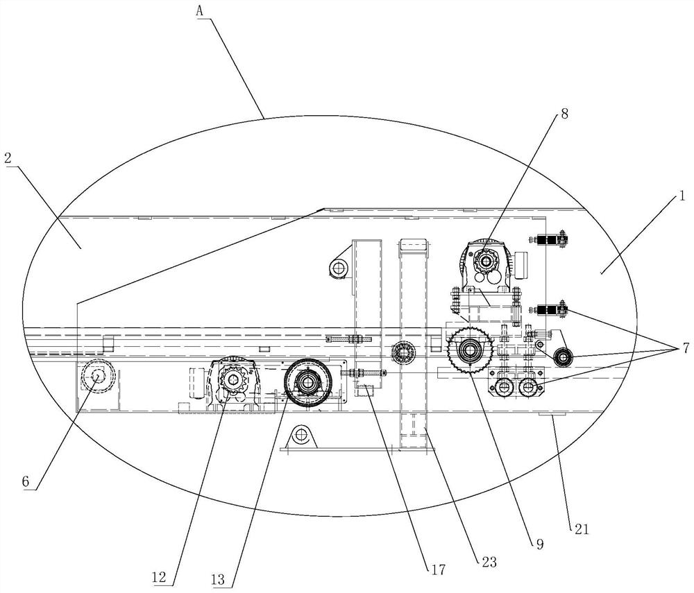 Telescopic machine supporting overturning unloading