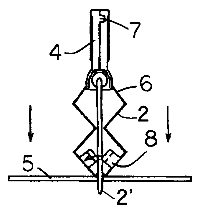 Winged angled needle assembly