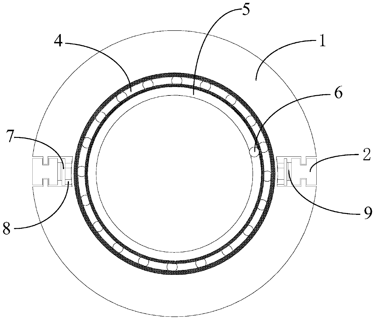 Anchor rod waterproof coiled material cutting device and method