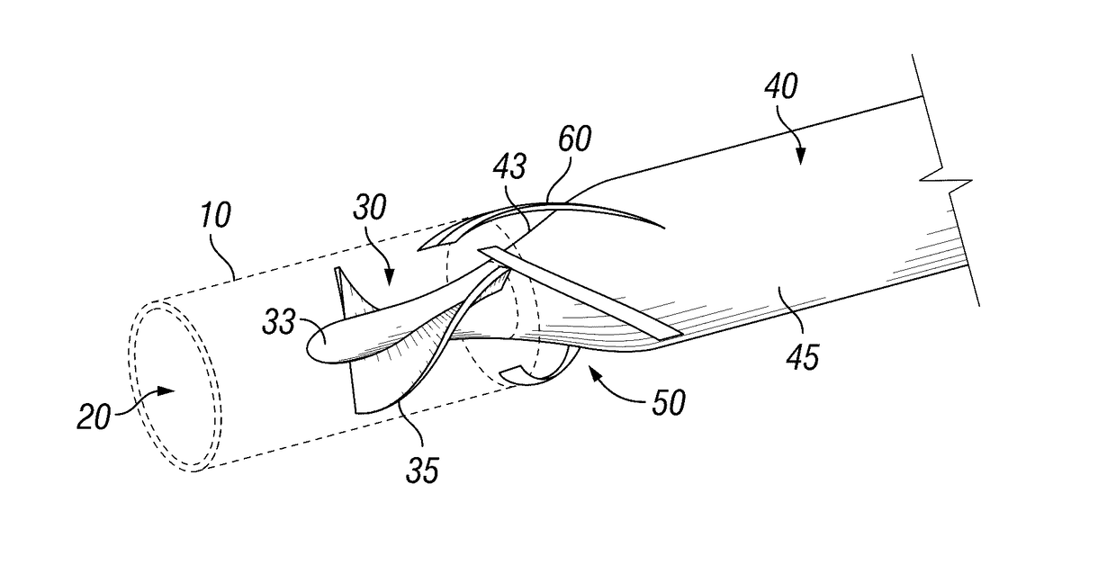 Non-occluding intravascular blood pump providing reduced hemolysis