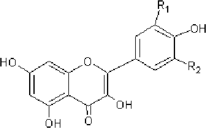 Use of flavonol compound in preparation of antihypoxic medicines or foods