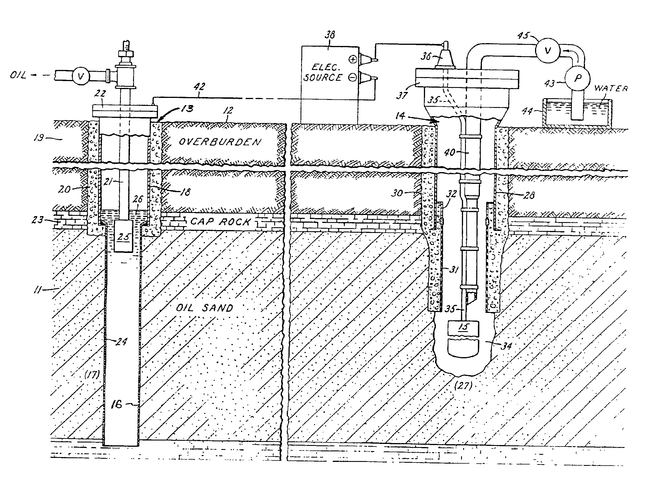 Electrochemical process for effecting redox-enhanced oil recovery