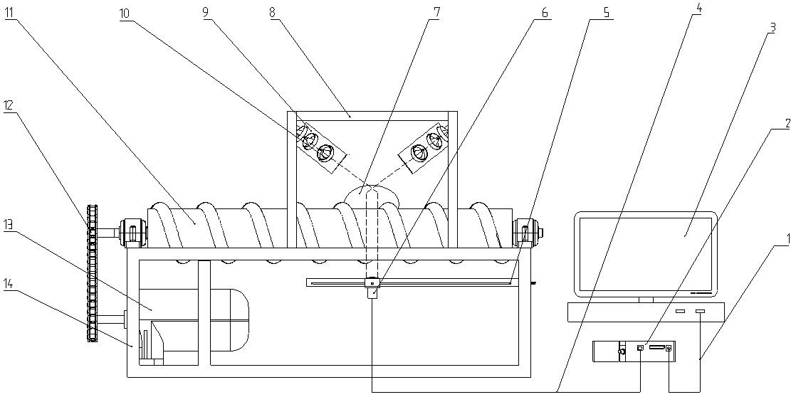 Large melon and fruit internal quality near infrared spectroscopy online detection system and realization method