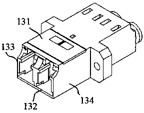 Double-core optical fiber adapter