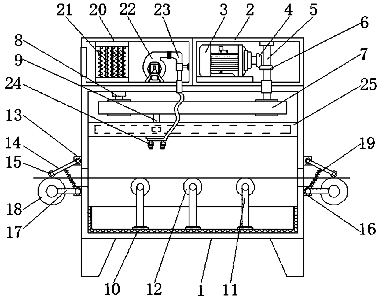 Rapid and uniform drying device for textile fabric