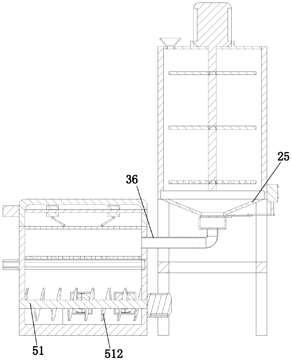 Starch particle processing device