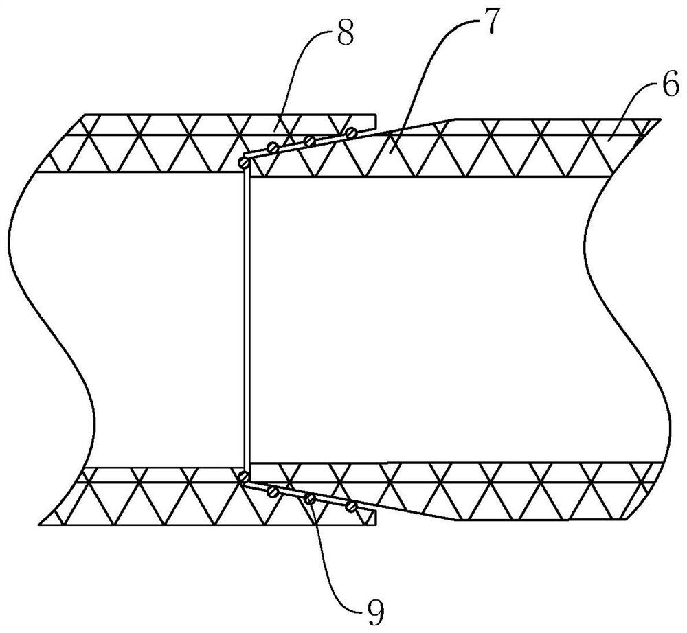 Tunnel structure penetrating through active fault fracture zone and construction method thereof