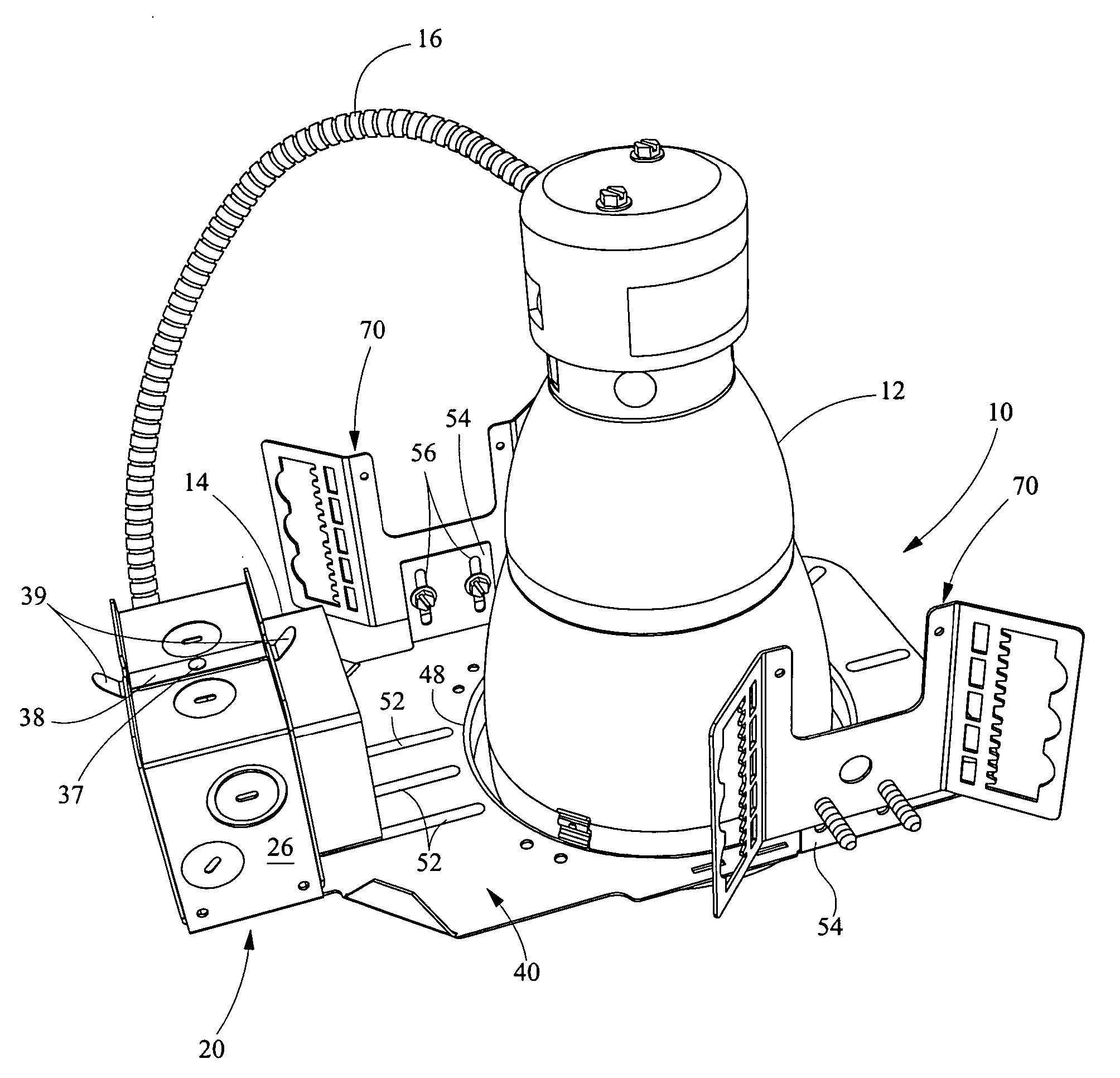 Recessed downlight Mounting fixture