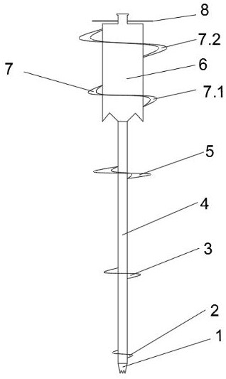 Long and short spiral anchor