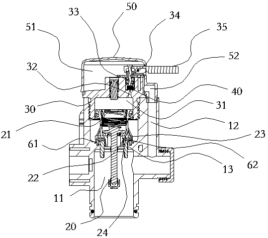 Drain valve for water closet