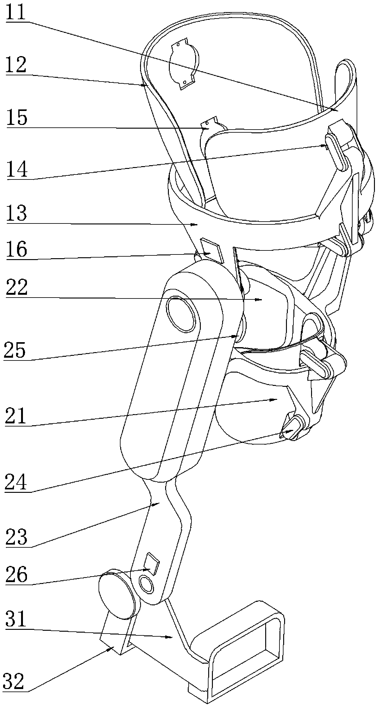 Controlling method for lower limb external skeleton robot