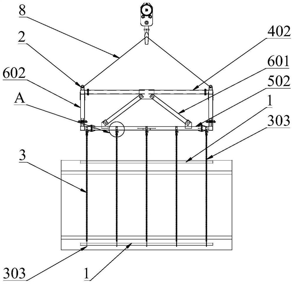 Lifting appliance for lifting reinforcement cage and hoisting machine