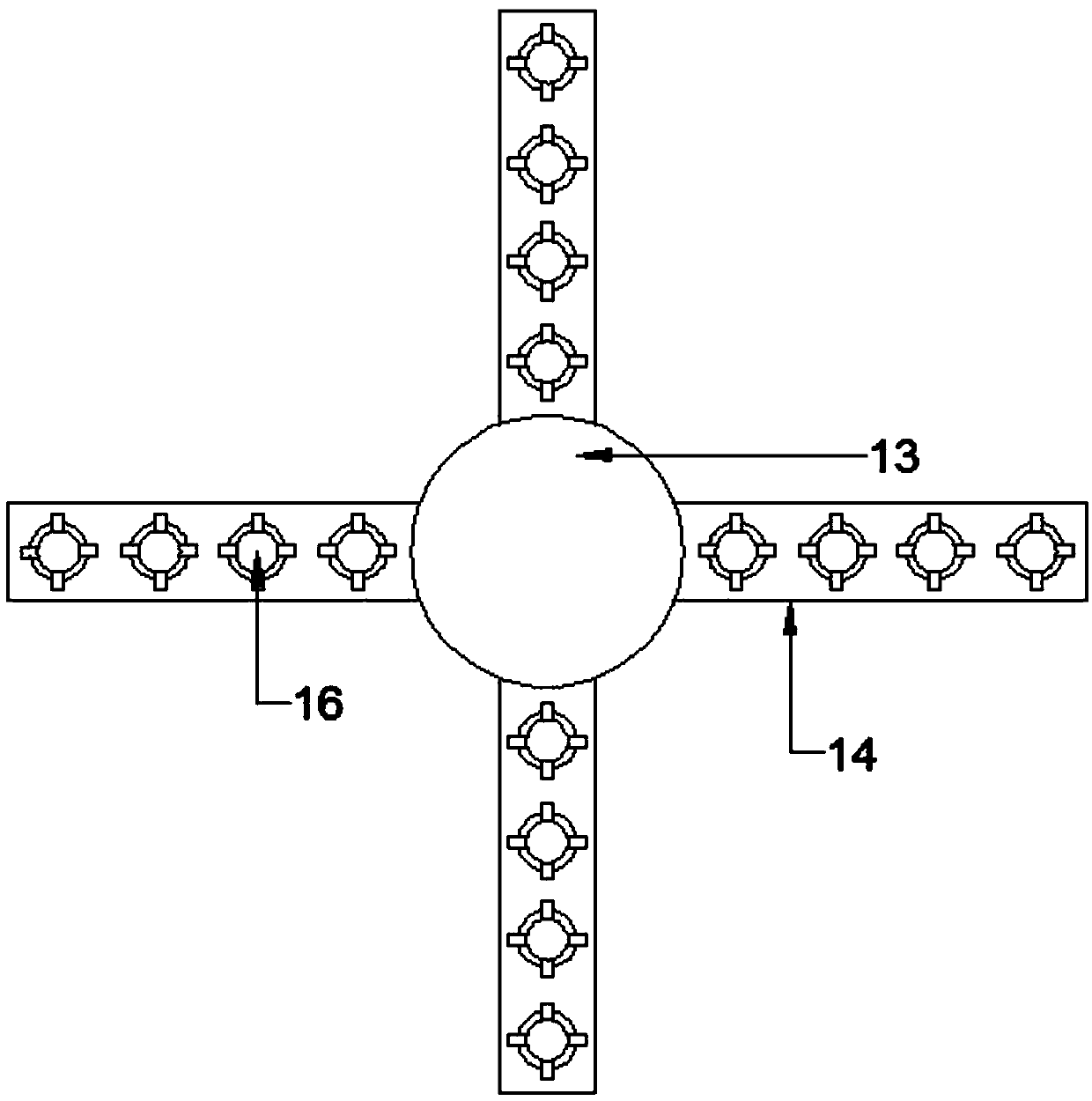 Rotary poultry blood dropping device