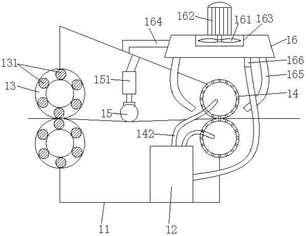 A high-efficiency flocking device for removing wrinkles of interlining