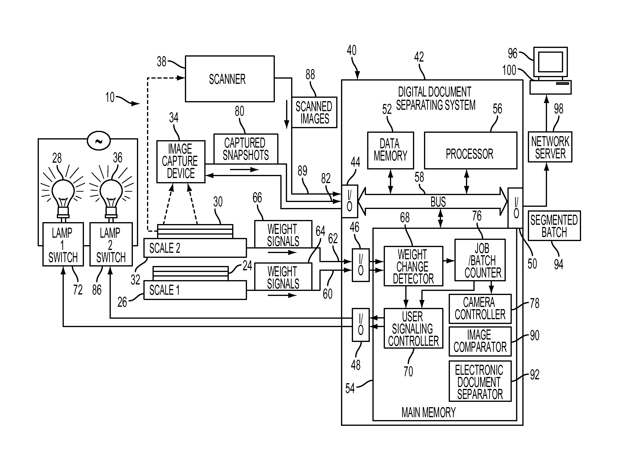 Document separation by document sequence reconstruction based on information capture