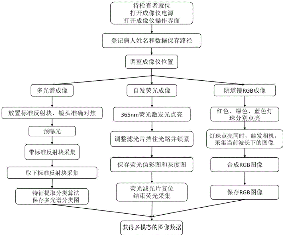 Multimodal colposcope system and method for acquiring multimodal images