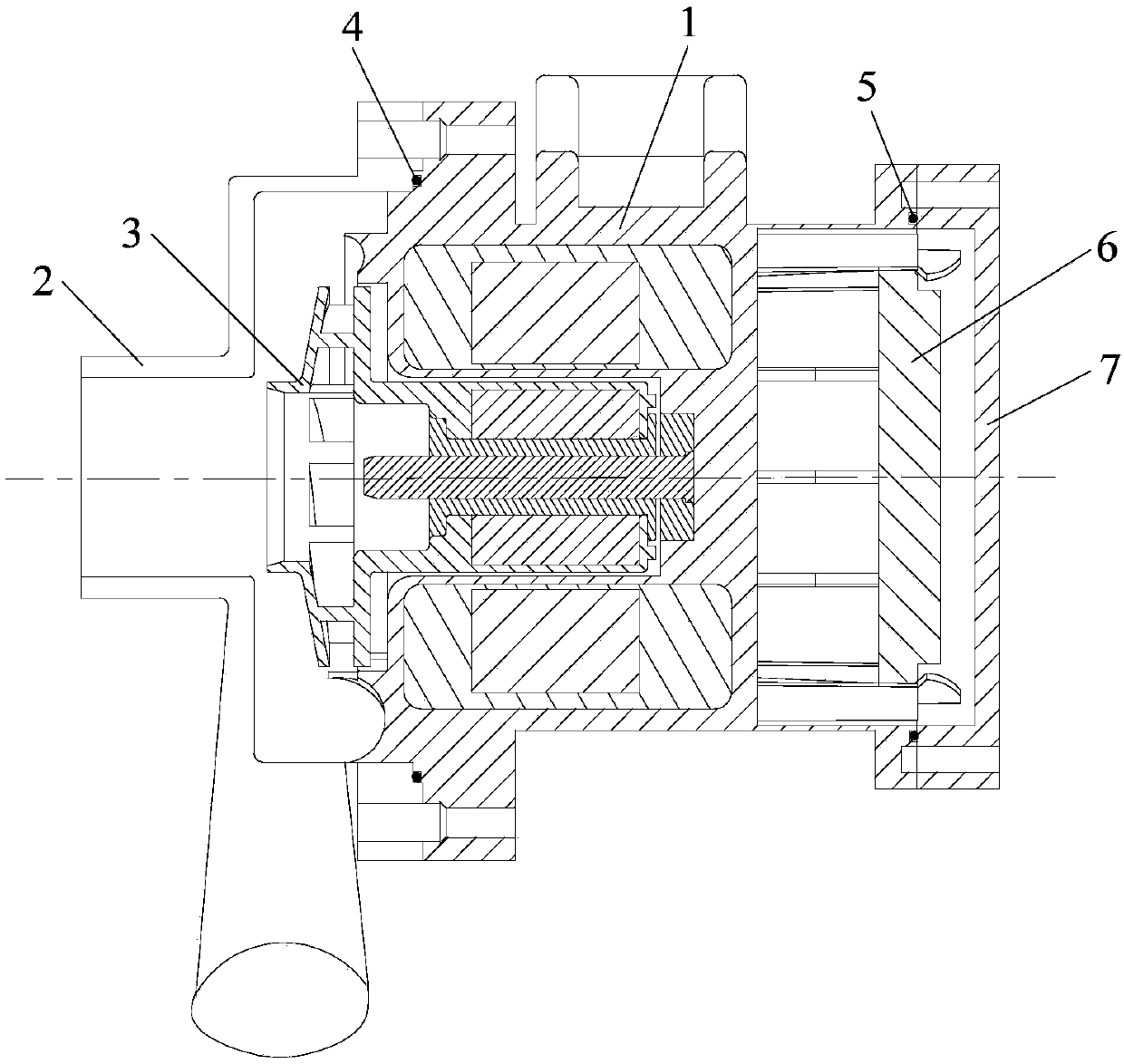 Electronic water pump and casing assembly