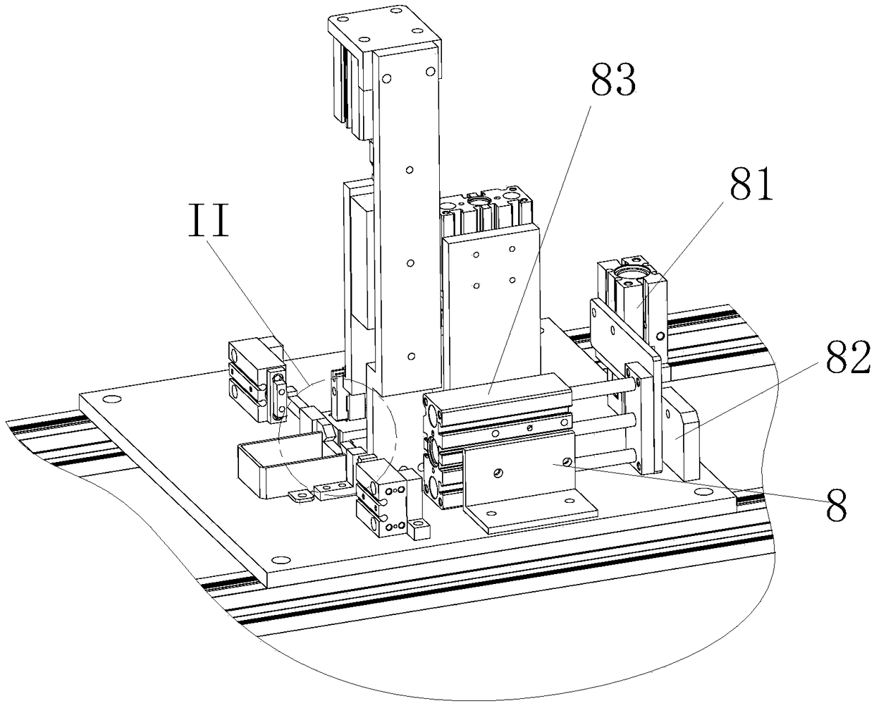 Sleeve pipe section cutting and denting device