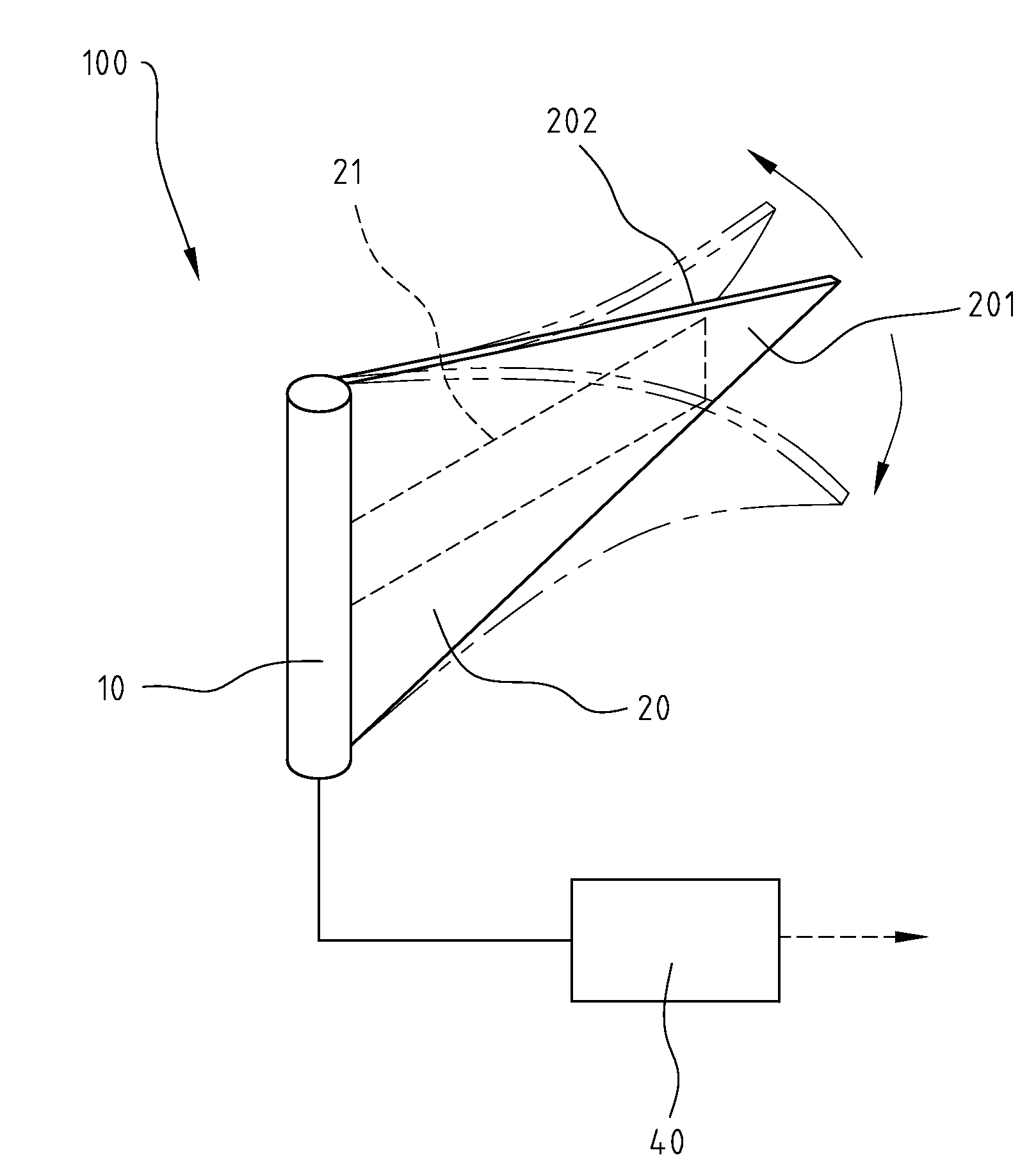 Aerodynamic vibration power-generation device