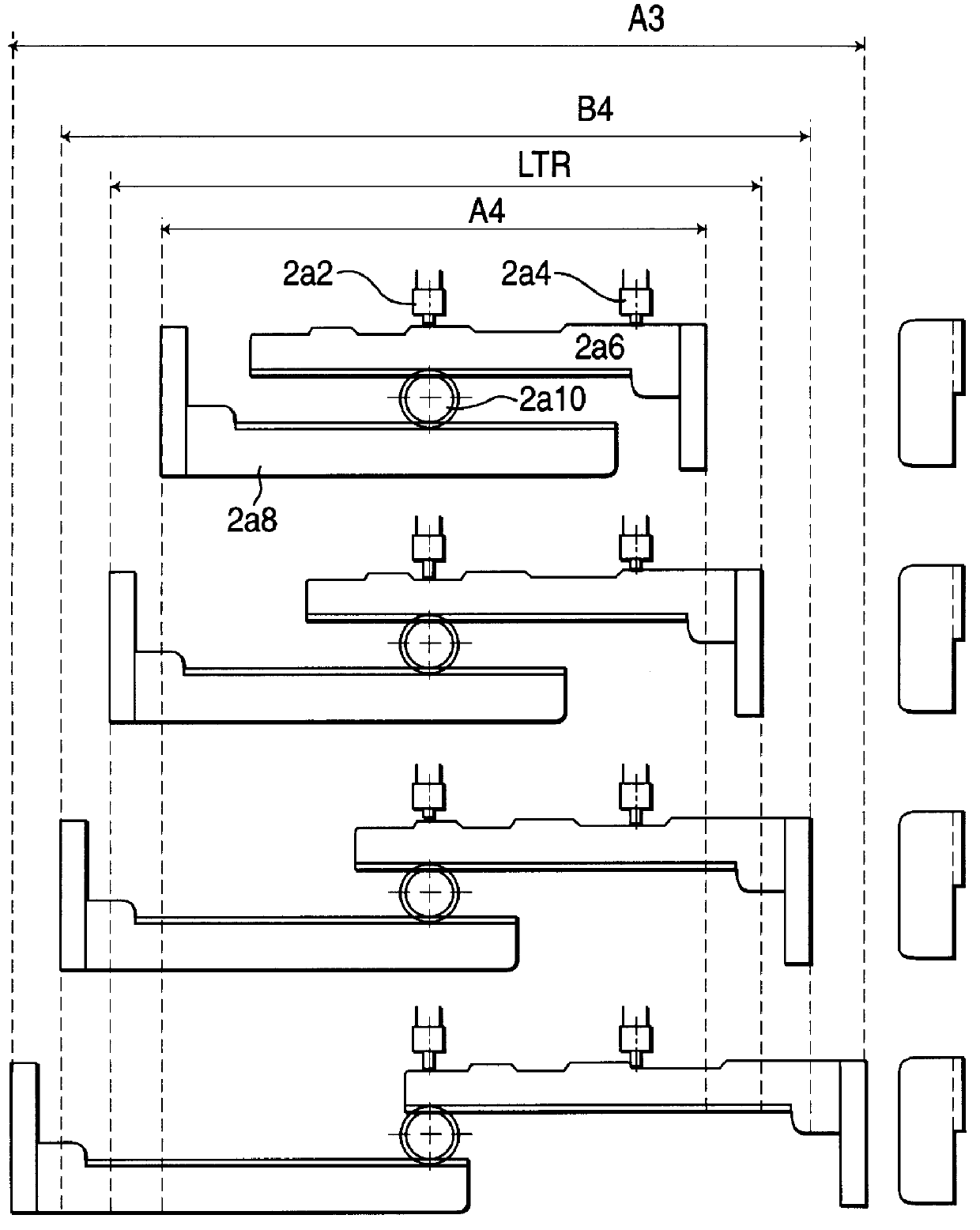 Document paper size detection apparatus and method in facsimile