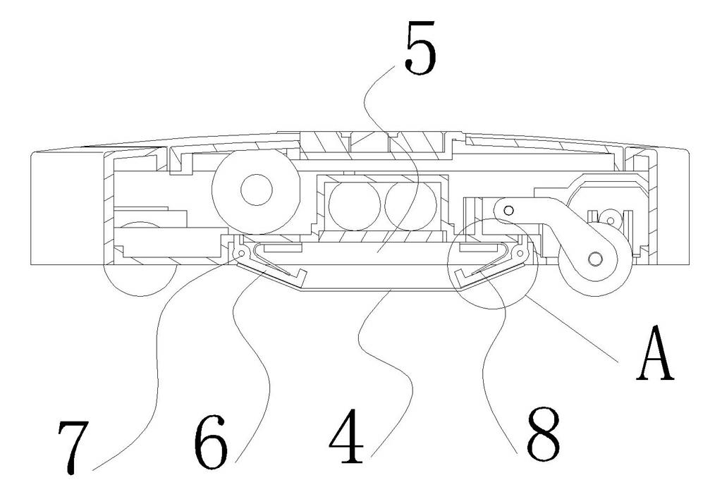 Self-regulating compaction rag of automatic floor mopping machine