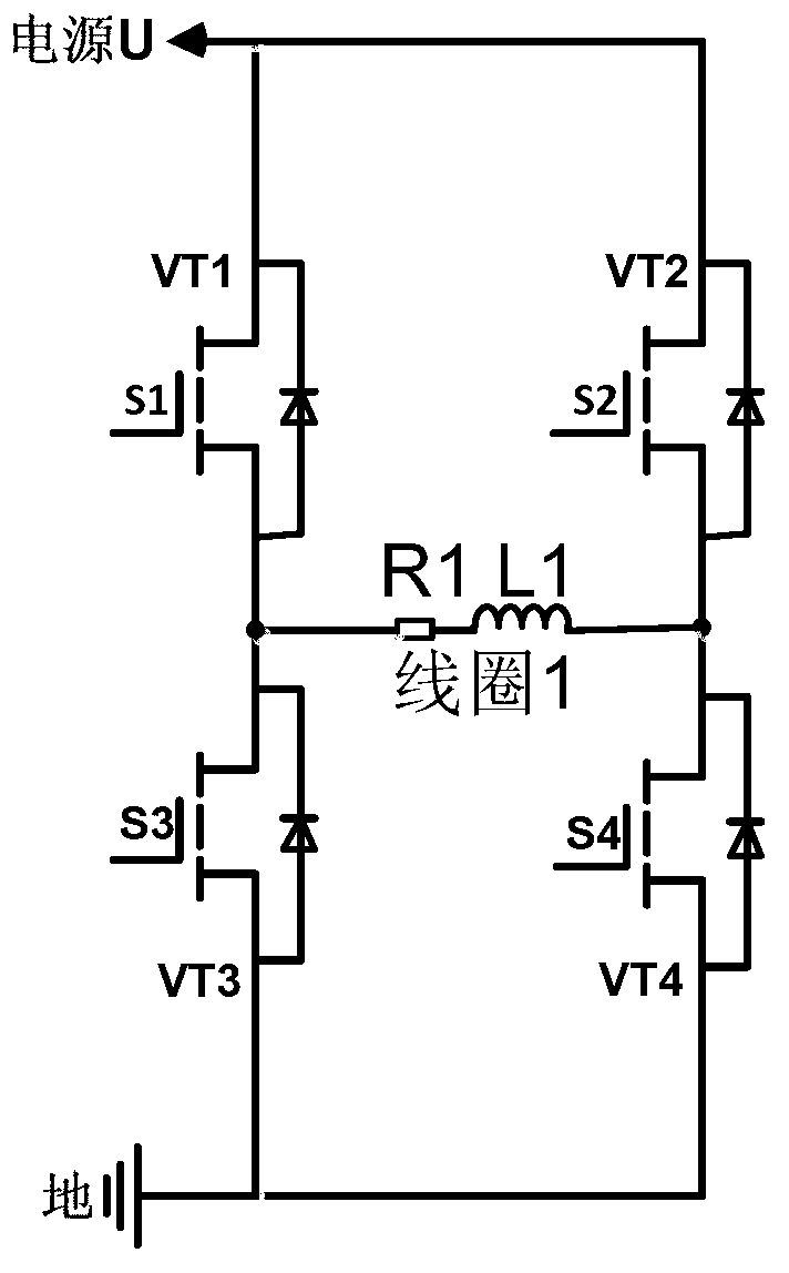 Three-dimensional spatial vector based switch power amplifier of magnetic bearing system