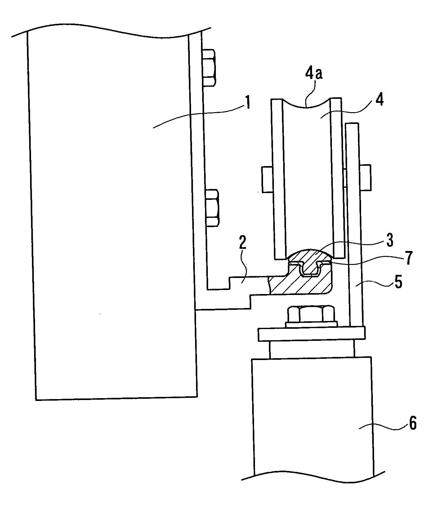 Rail structure for the door