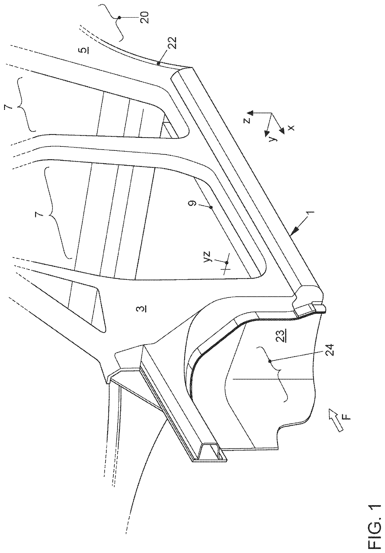 Body structure for a vehicle