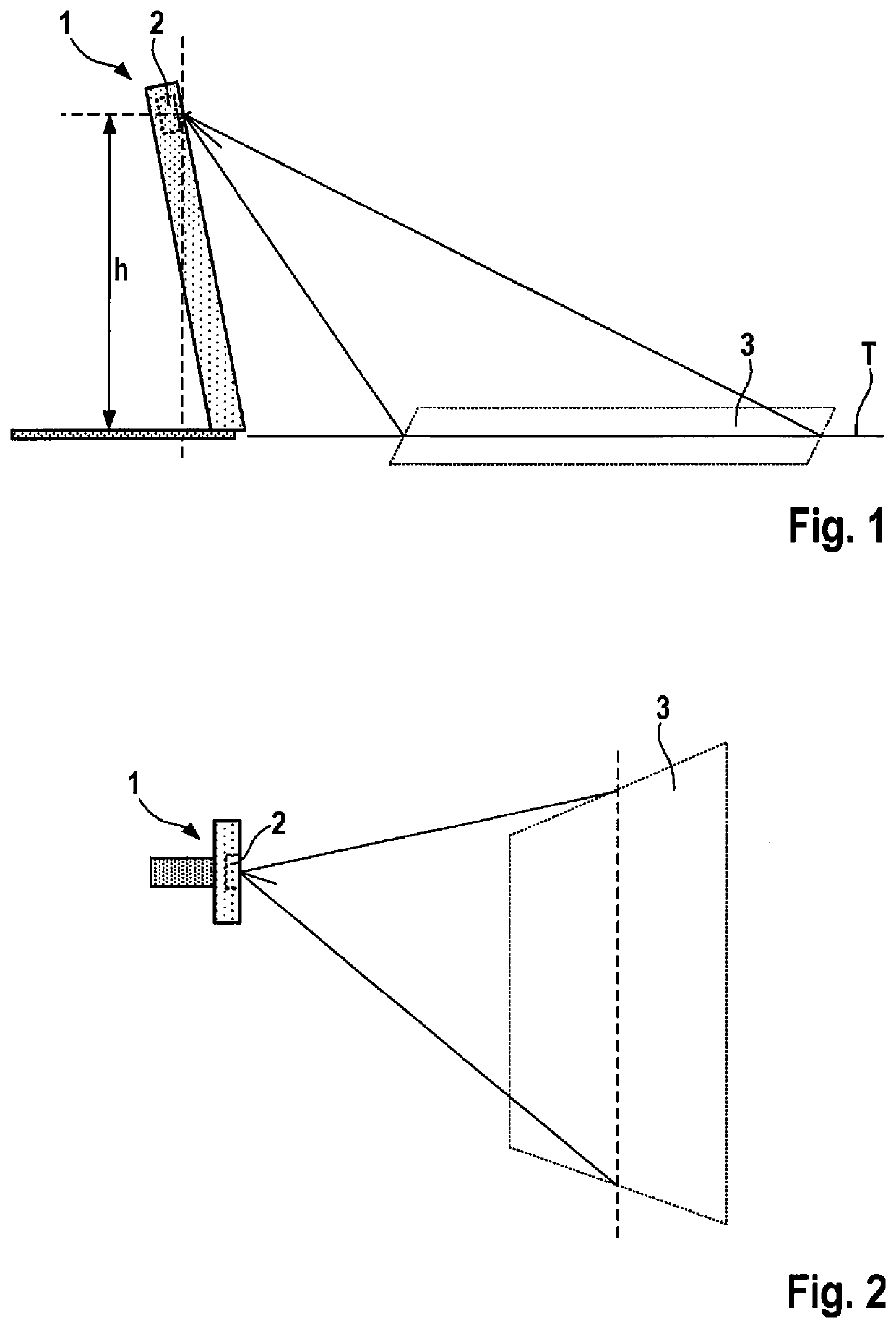 Projection device and method for projecting image information onto a projection surface