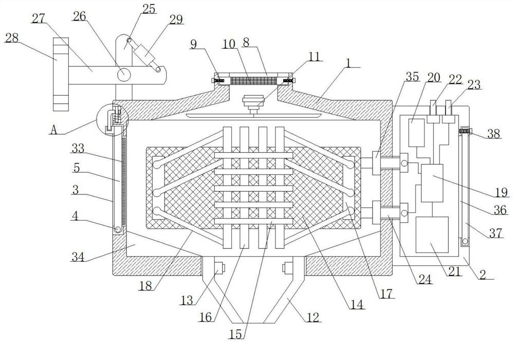 Heating device for dry-cooking machine based on electric heating glass and using method of heating device