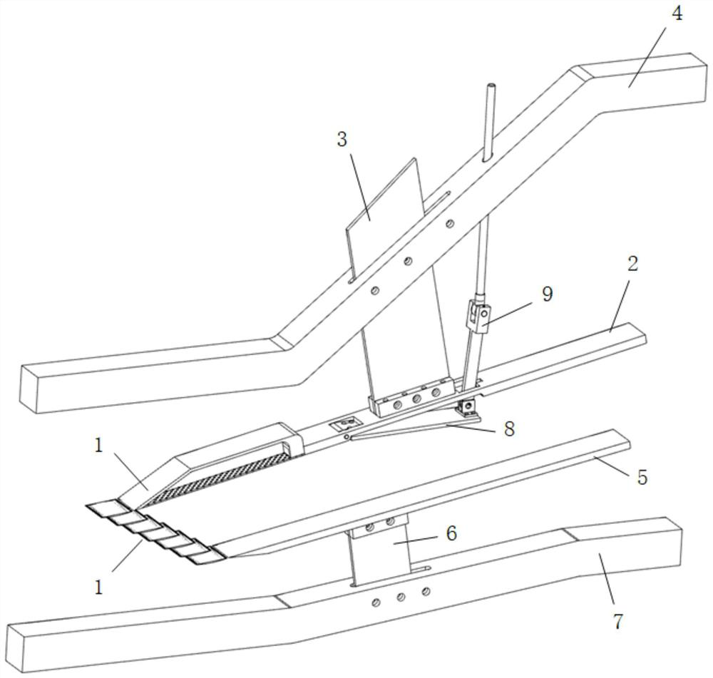 Plane cascade wind tunnel outlet section back pressure adjusting device