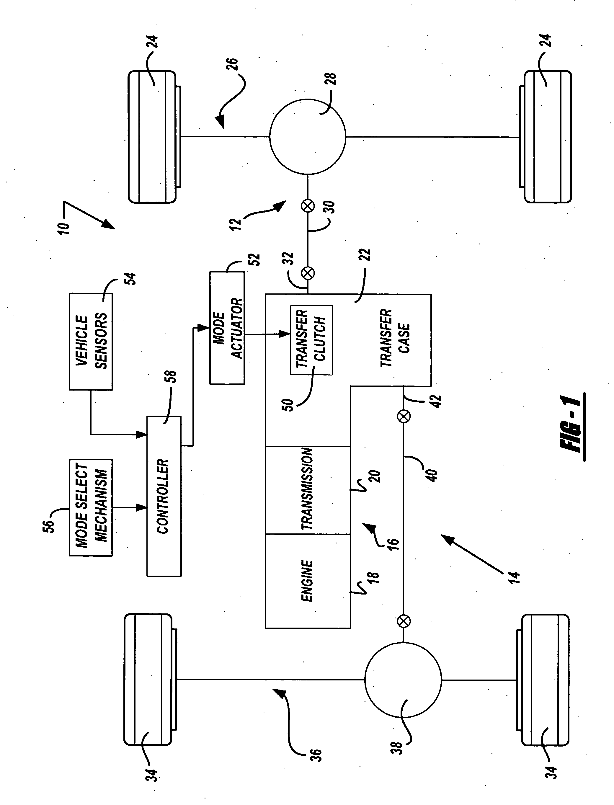 On-demand transfer case