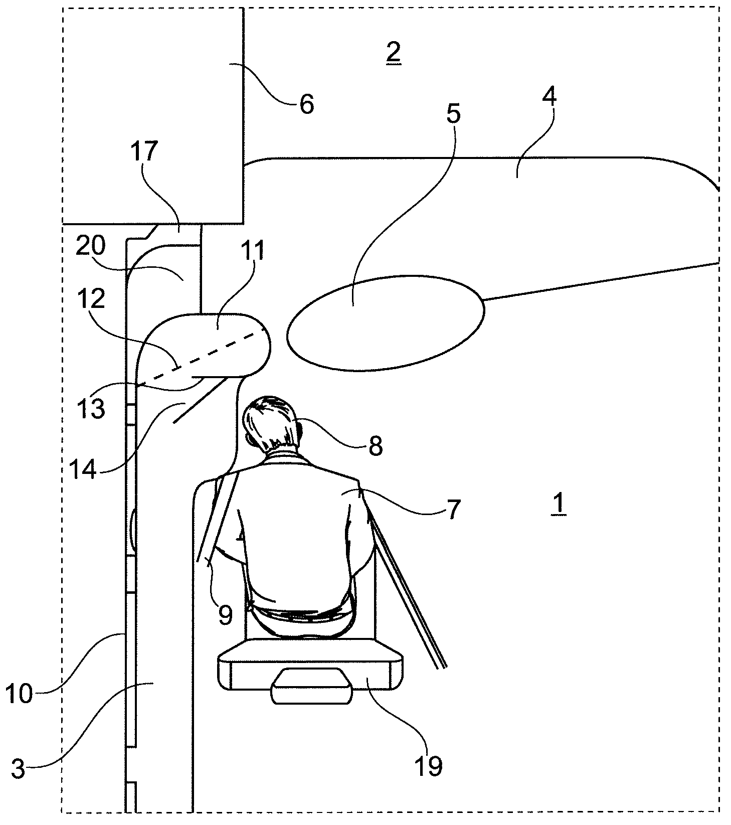 Curtain airbag for a vehicle