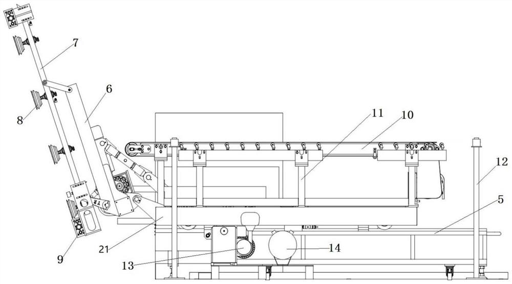 Whole substrate glass multi-piece crushing device and multi-piece crushing method