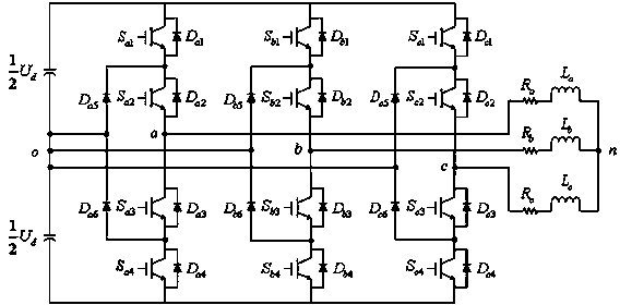 Three-level inverter multi-mode fault diagnosis circuit and diagnosis method thereof