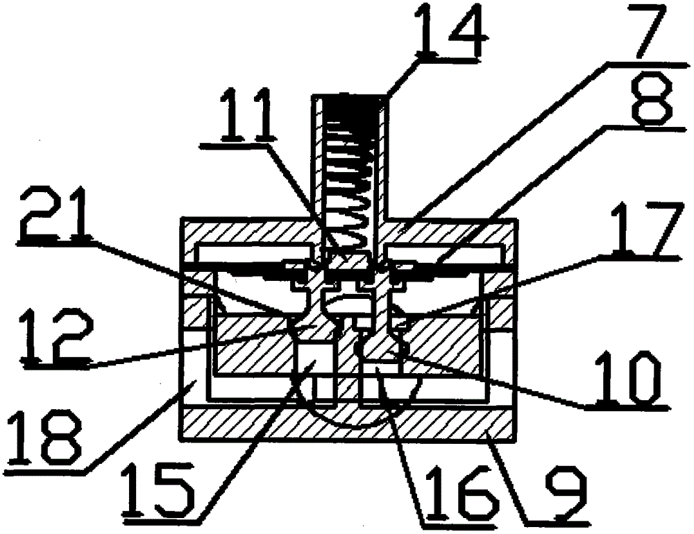 A double gas source automatic selection valve