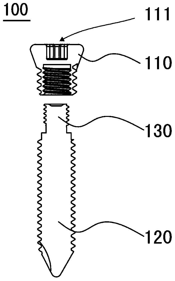 Screw assembly for bone fixation and bone fixing device