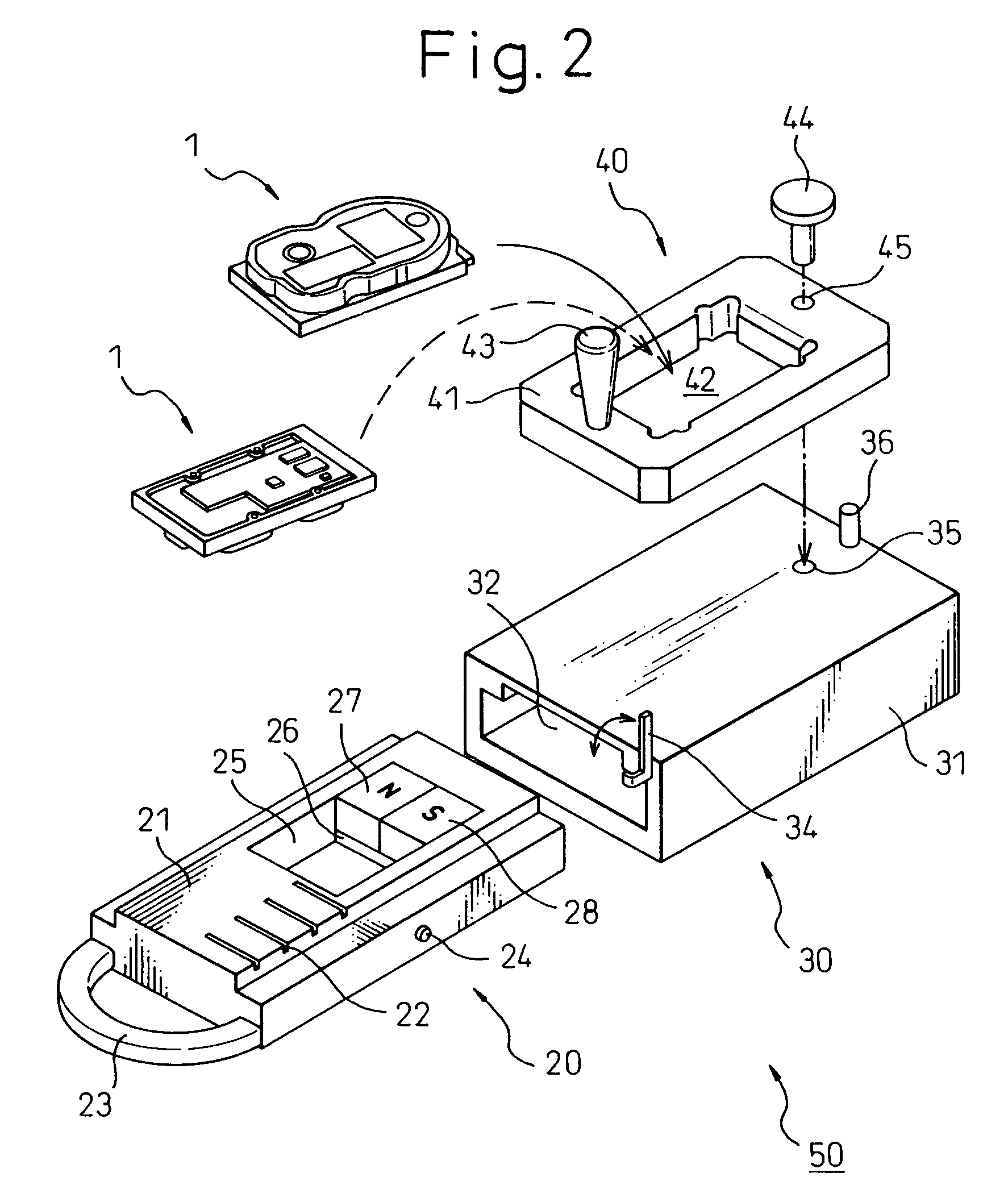 Data erasing device using permanent magnet