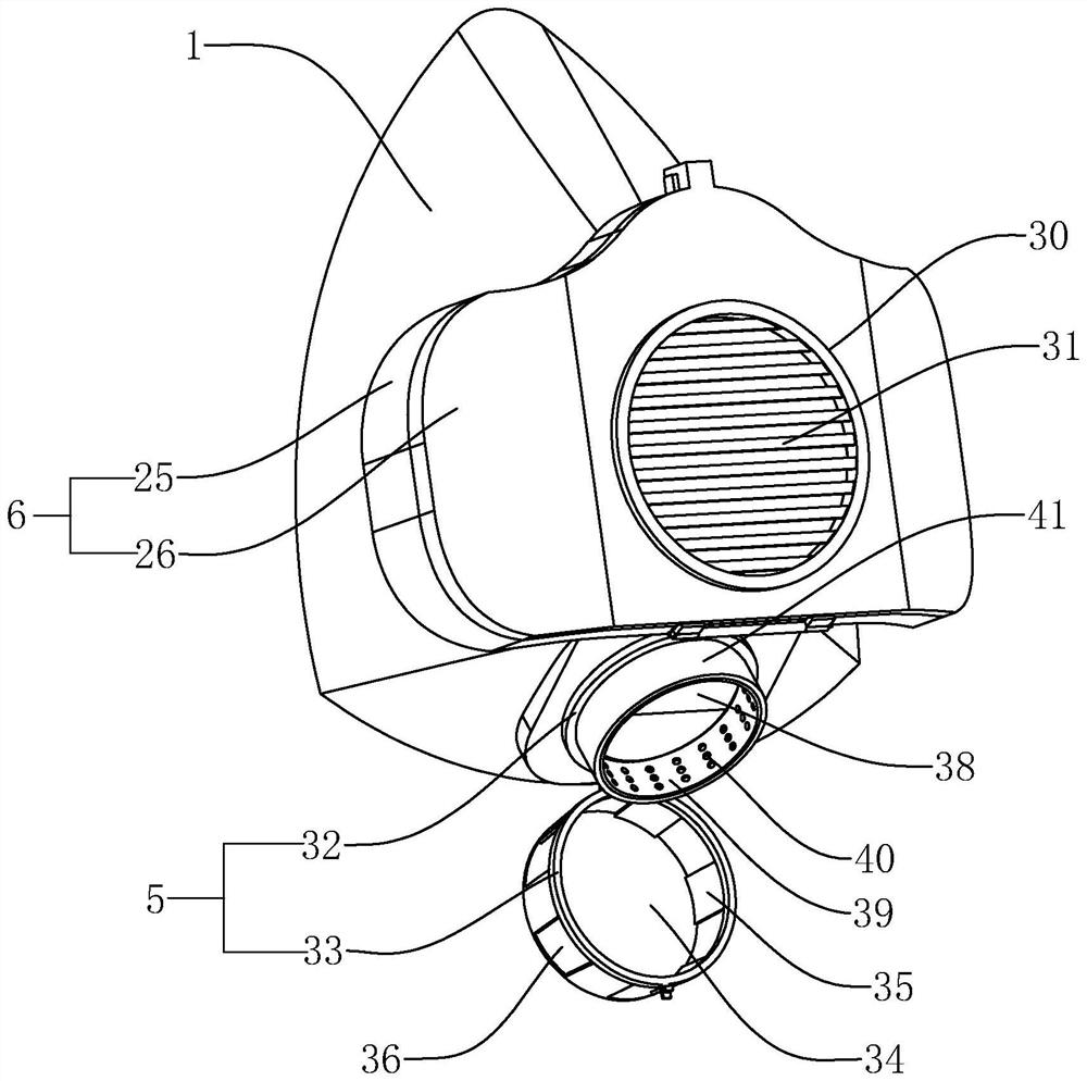 A kind of filtering breathing mask and using method thereof