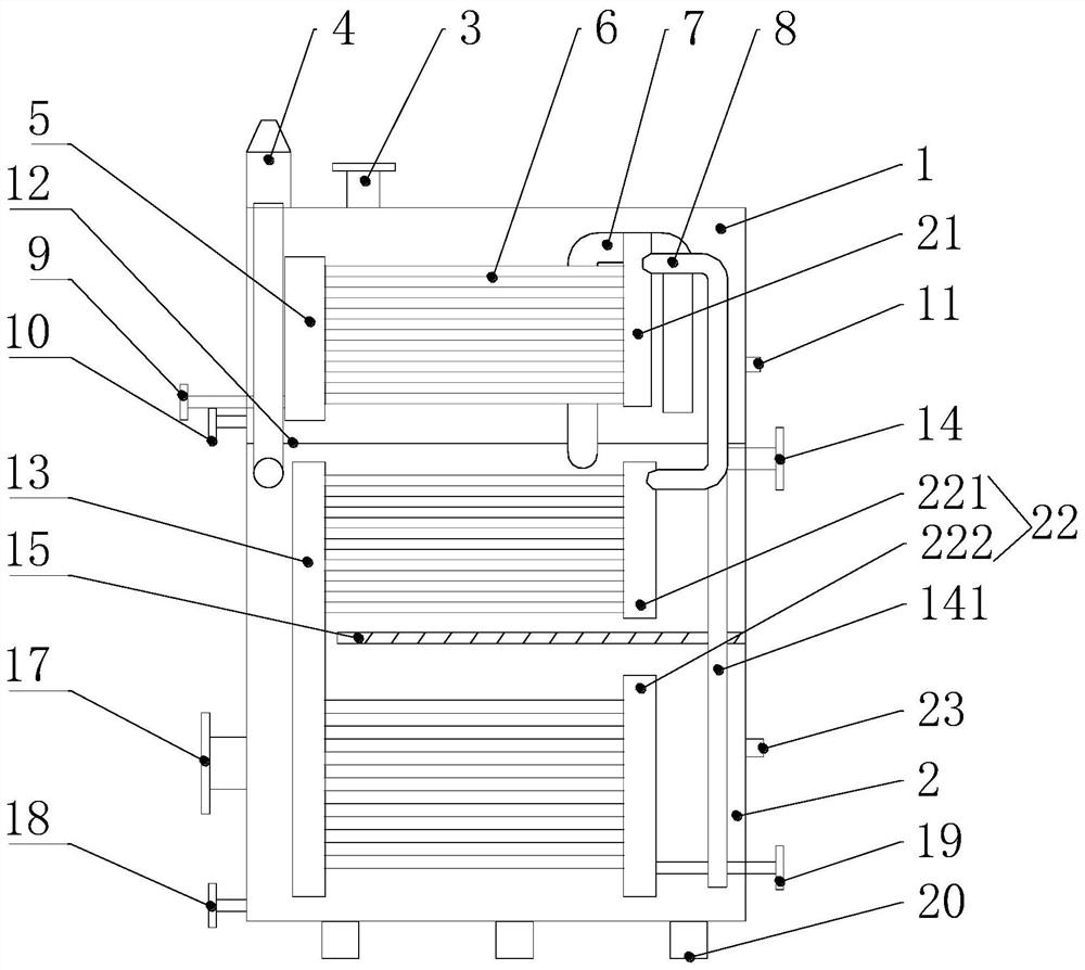 Combined multi-stage energy saver of equipment for recycling residual steam of waste water and waste heat