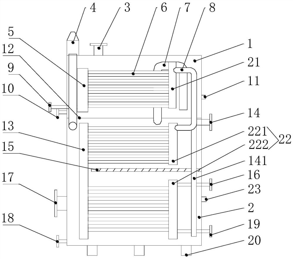 Combined multi-stage energy saver of equipment for recycling residual steam of waste water and waste heat